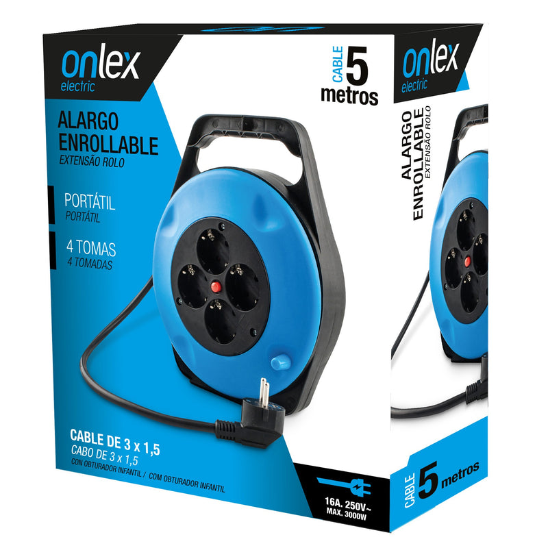 Carregue imagem no visualizador da galeriaExtensão Bobine Onlex 4 tomadas 5m