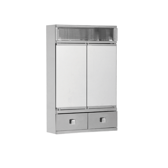 Armário WC Inox Utilzás 2 Portas com gaveta