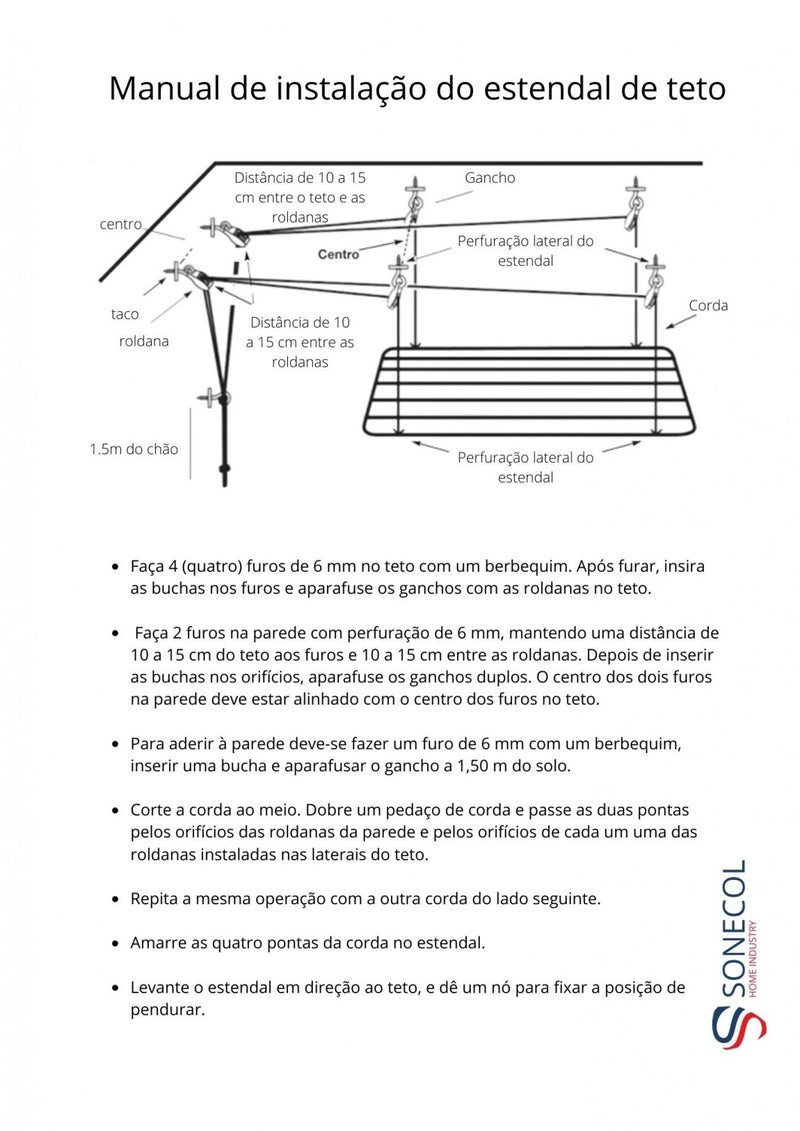 Carregue imagem no visualizador da galeriaEstendal de teto SONECOL em aço
