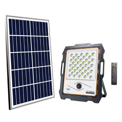 Projetor LED 100W com Painel Solar e Câmara | Útil Loja