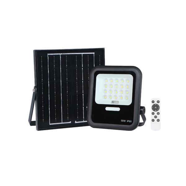 Projetor Led com painel solar 50W IP65